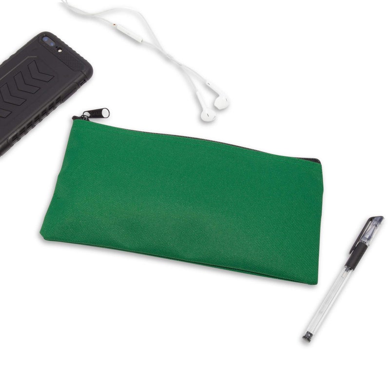 DALIX Zipper Bank Deposit Money Bags Cash Coin Pouch 6 Pack in Dark Green - Image 2